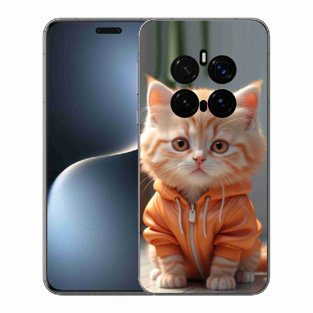 Gélový kryt mmCase na Honor Magic 7 Pro 5G - mačiatko v mikine