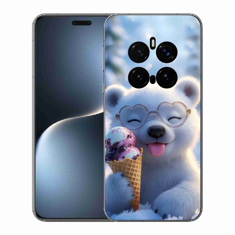 Gélový kryt mmCase na Honor Magic 7 Pro 5G - medvedík so zmrzlinou