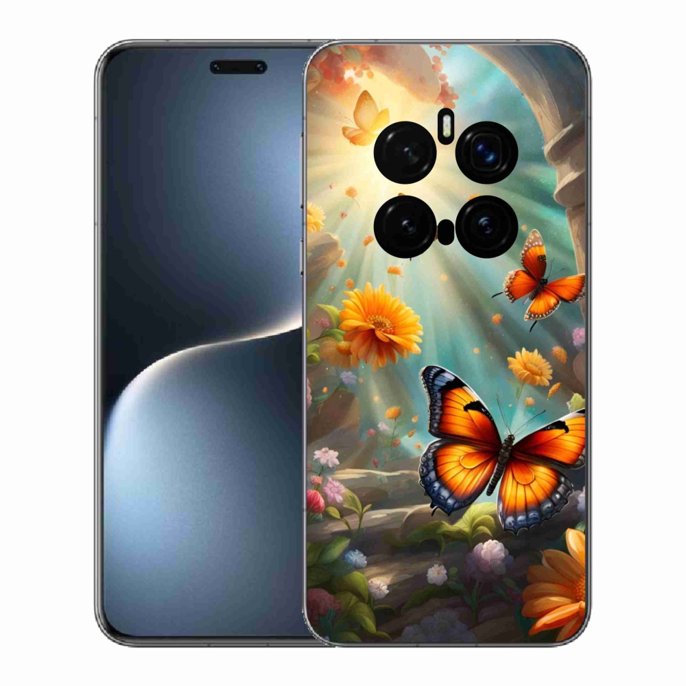 Gélový kryt mmCase na Honor Magic 7 Pro 5G - motýlia záhrada 2