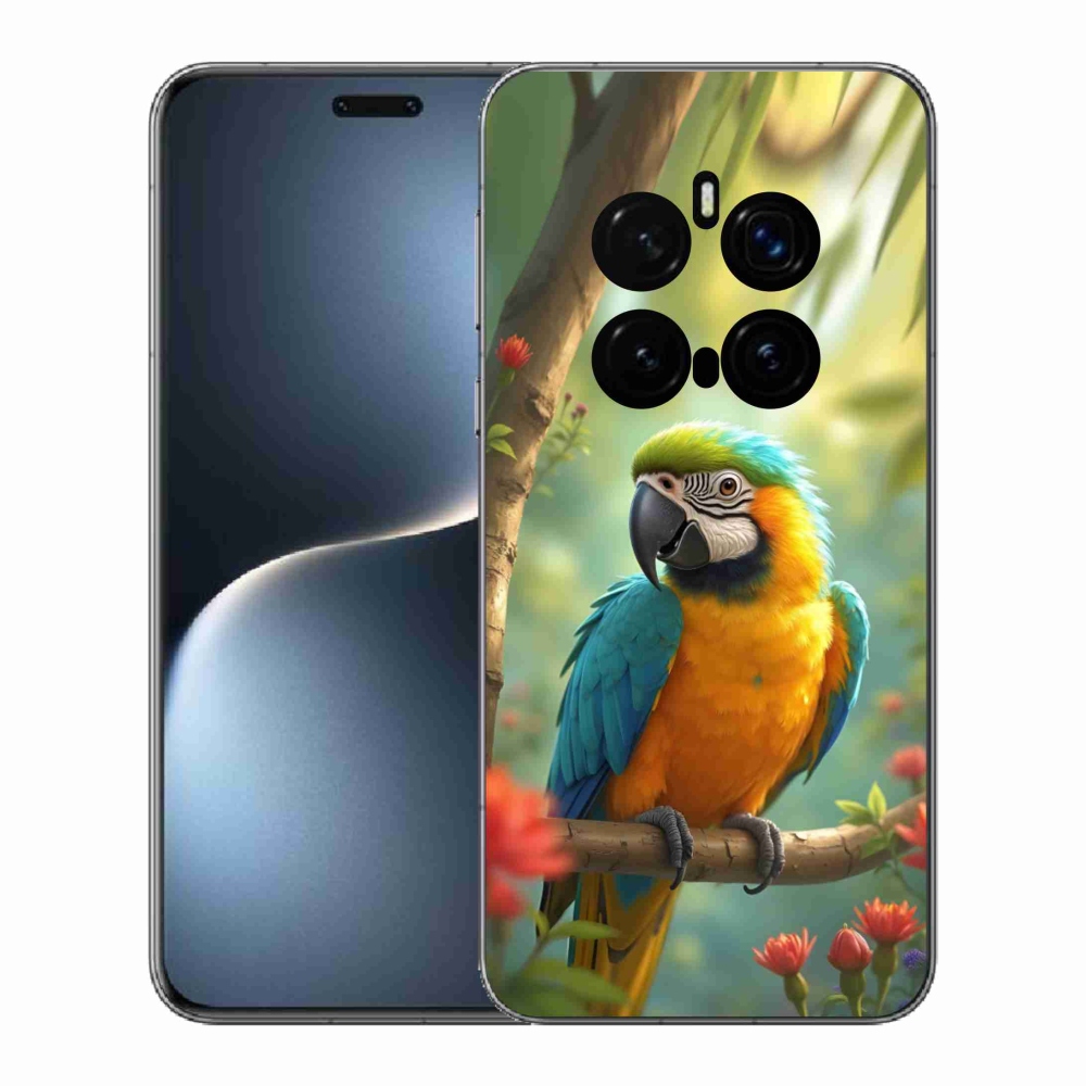 Gélový kryt mmCase na Honor Magic 7 Pro 5G - papagáj ara modrožltá