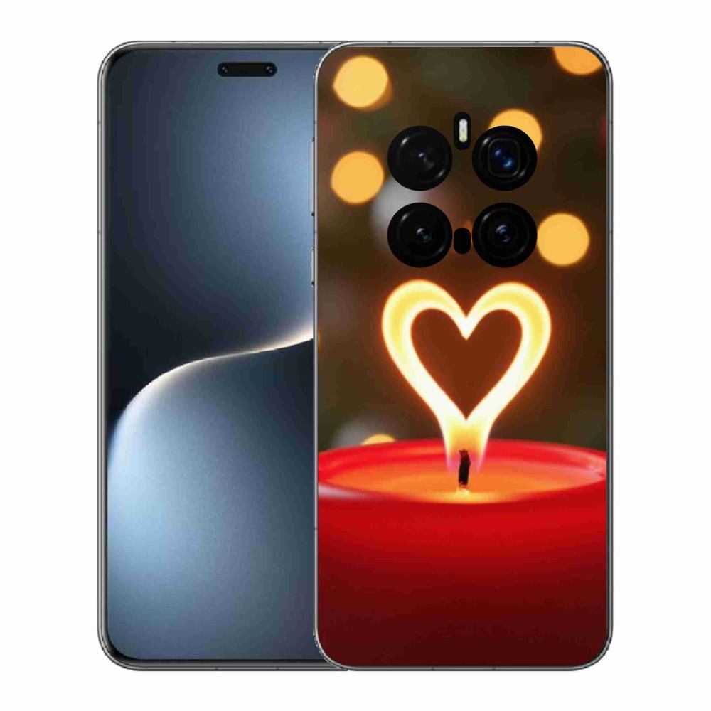 Gélový kryt mmCase na Honor Magic 7 Pro 5G - srdce z plameňa