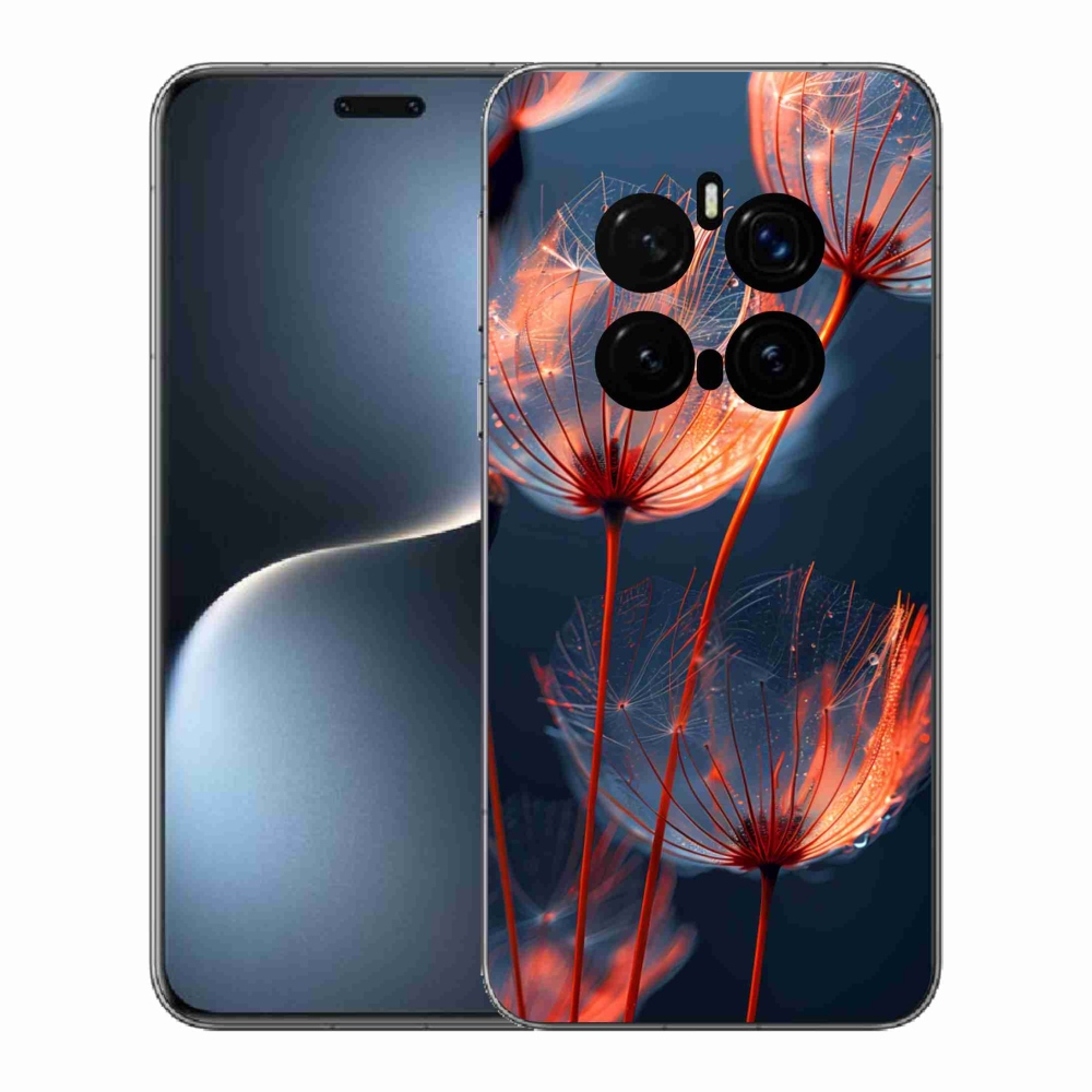 Gélový kryt mmCase na Honor Magic 7 Pro 5G - svetielkujúce páperie