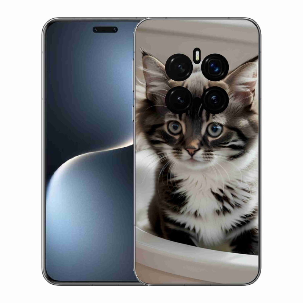 Gélový kryt mmCase na Honor Magic 7 Pro 5G - zvedavé mačiatko