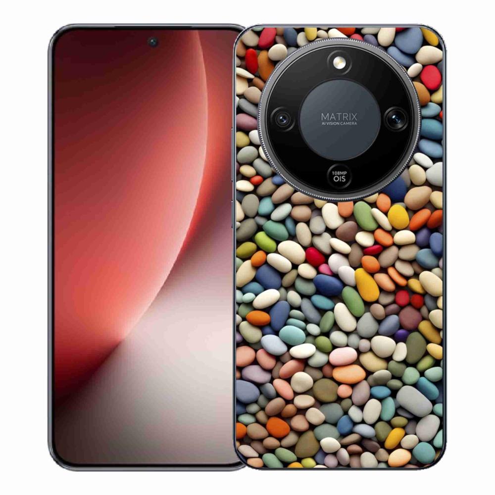 Gélový kryt mmCase na Honor Magic 8 Lite 5G - farebné kamienky 2