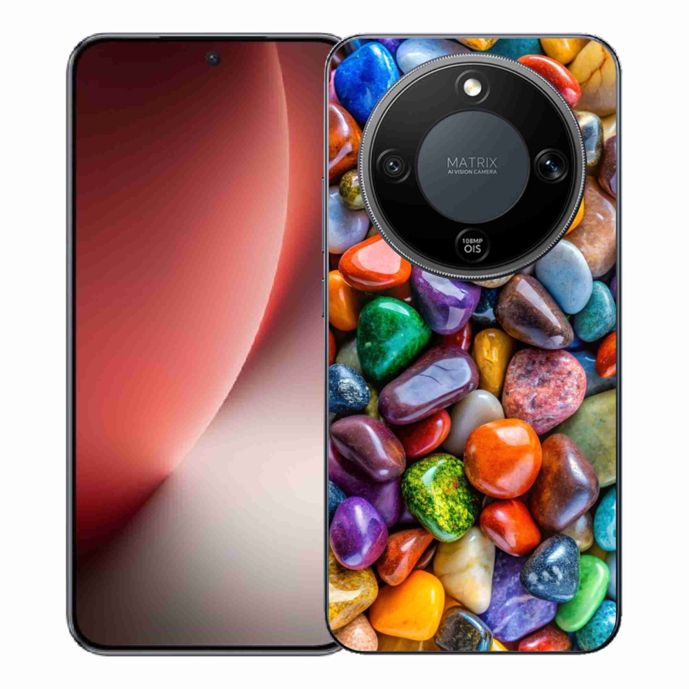 Gélový kryt mmCase na Honor Magic 8 Lite 5G - farebné kamienky