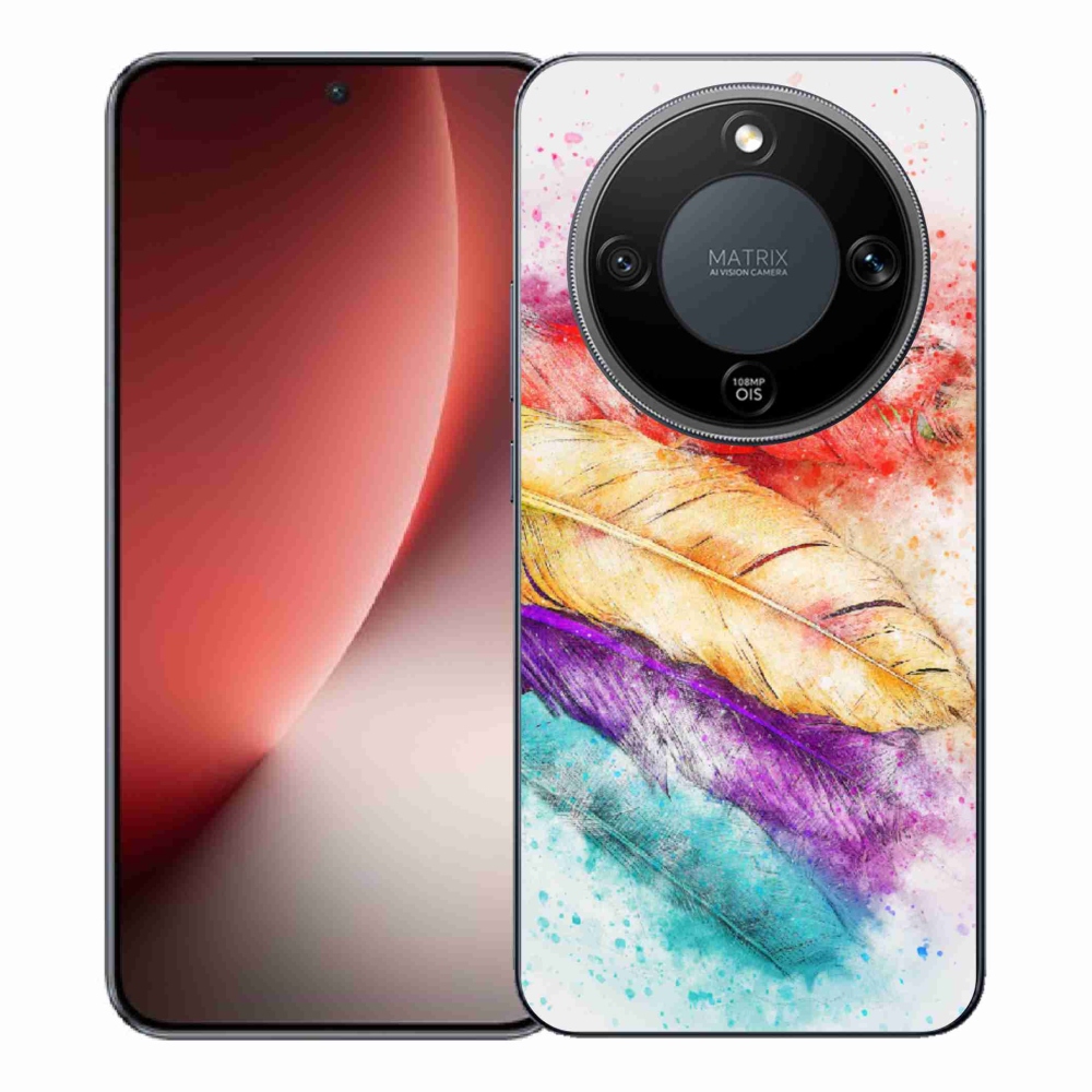 Gélový kryt mmCase na Honor Magic 8 Lite 5G - farebné perie