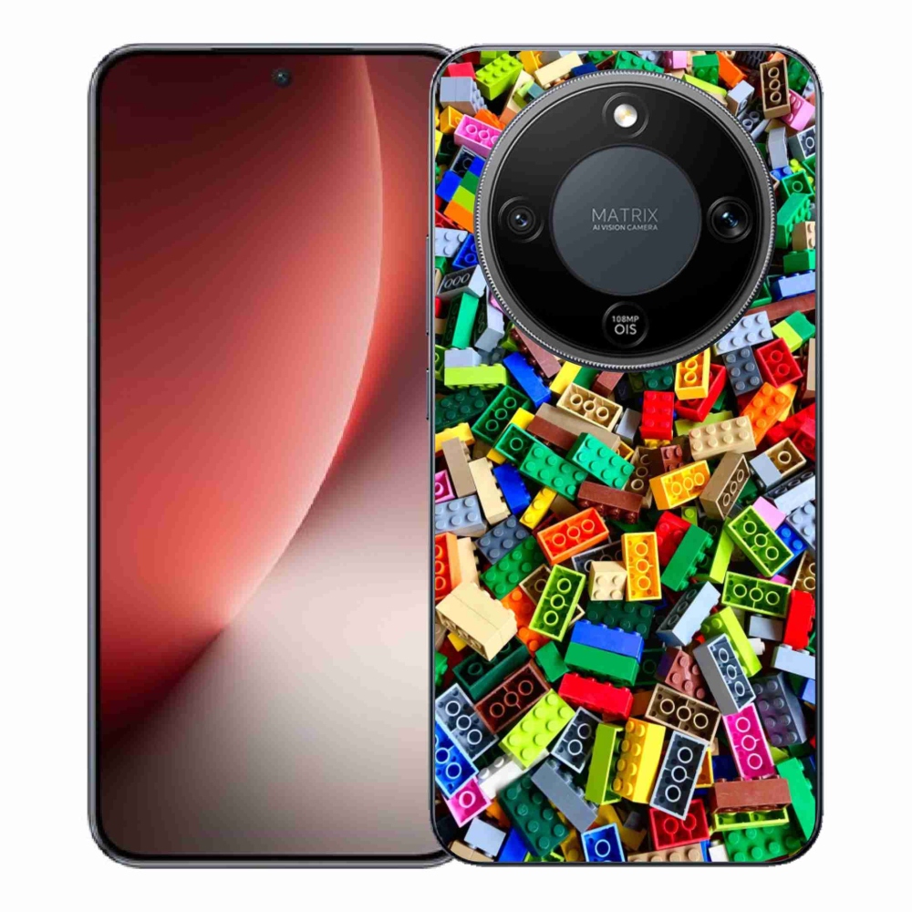 Gélový kryt mmCase na Honor Magic 8 Lite 5G - farebné stavebné kocky