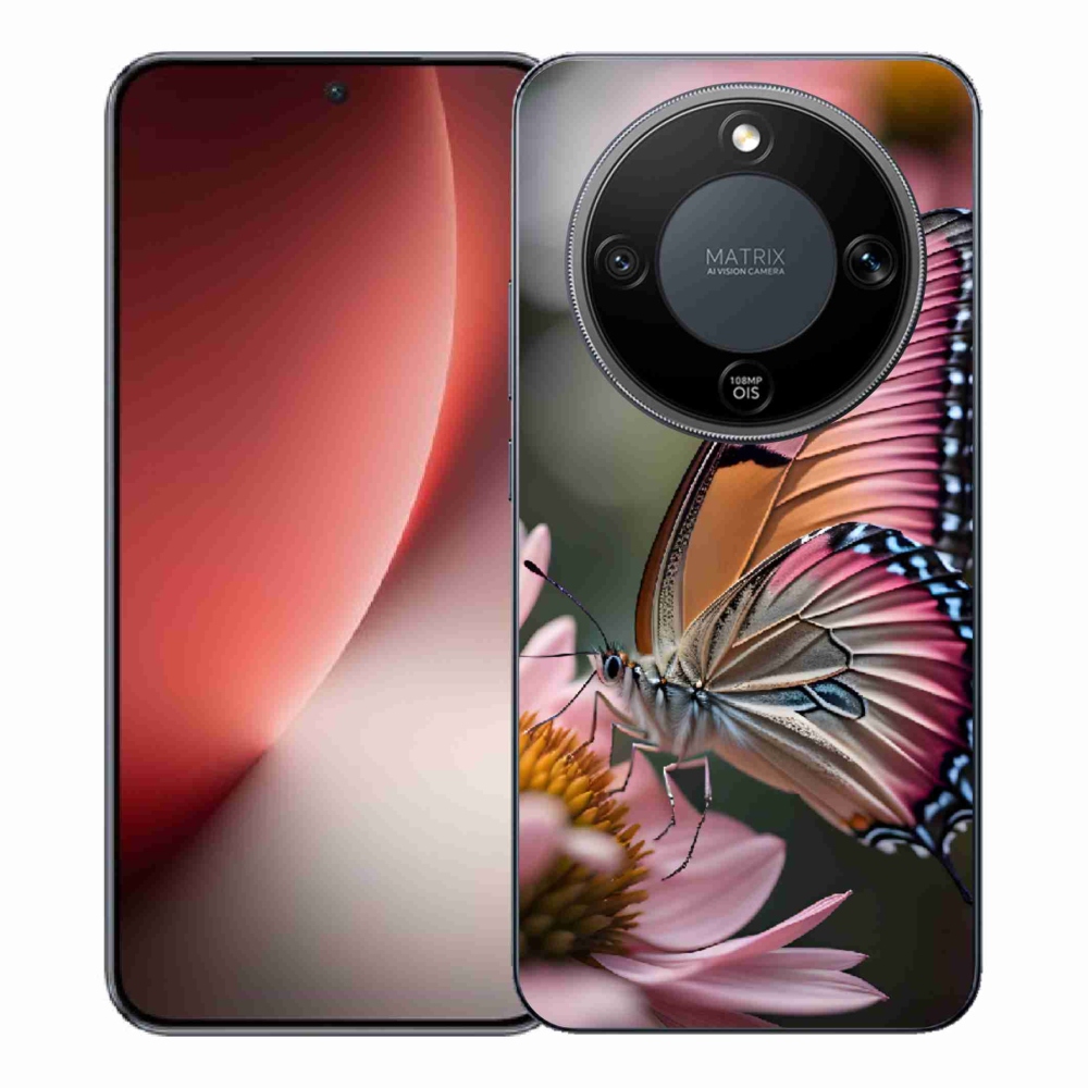 Gélový kryt mmCase na Honor Magic 8 Lite 5G - farebný motýľ