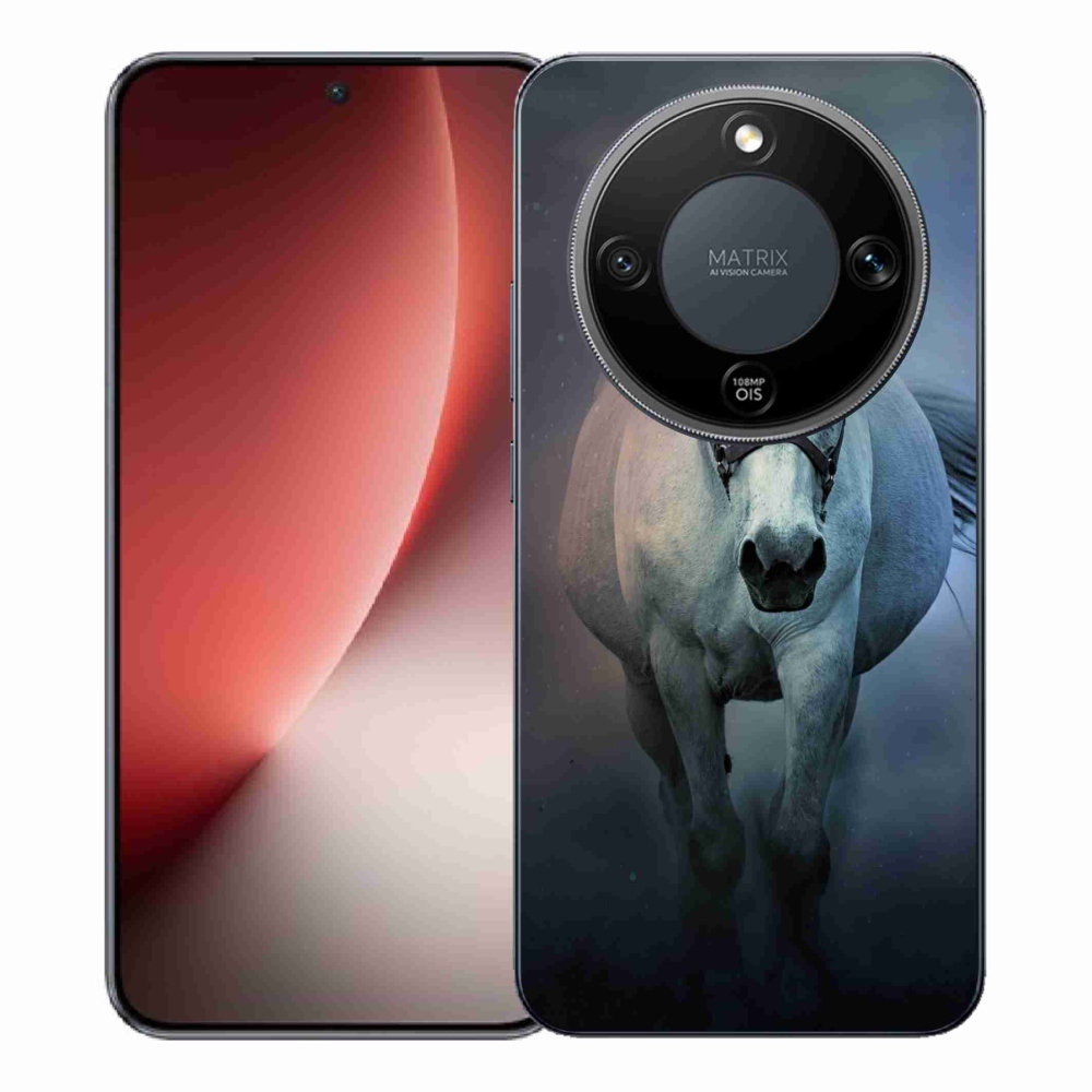 Gélový kryt mmCase na Honor Magic 8 Lite 5G - bežiaci biely kôň