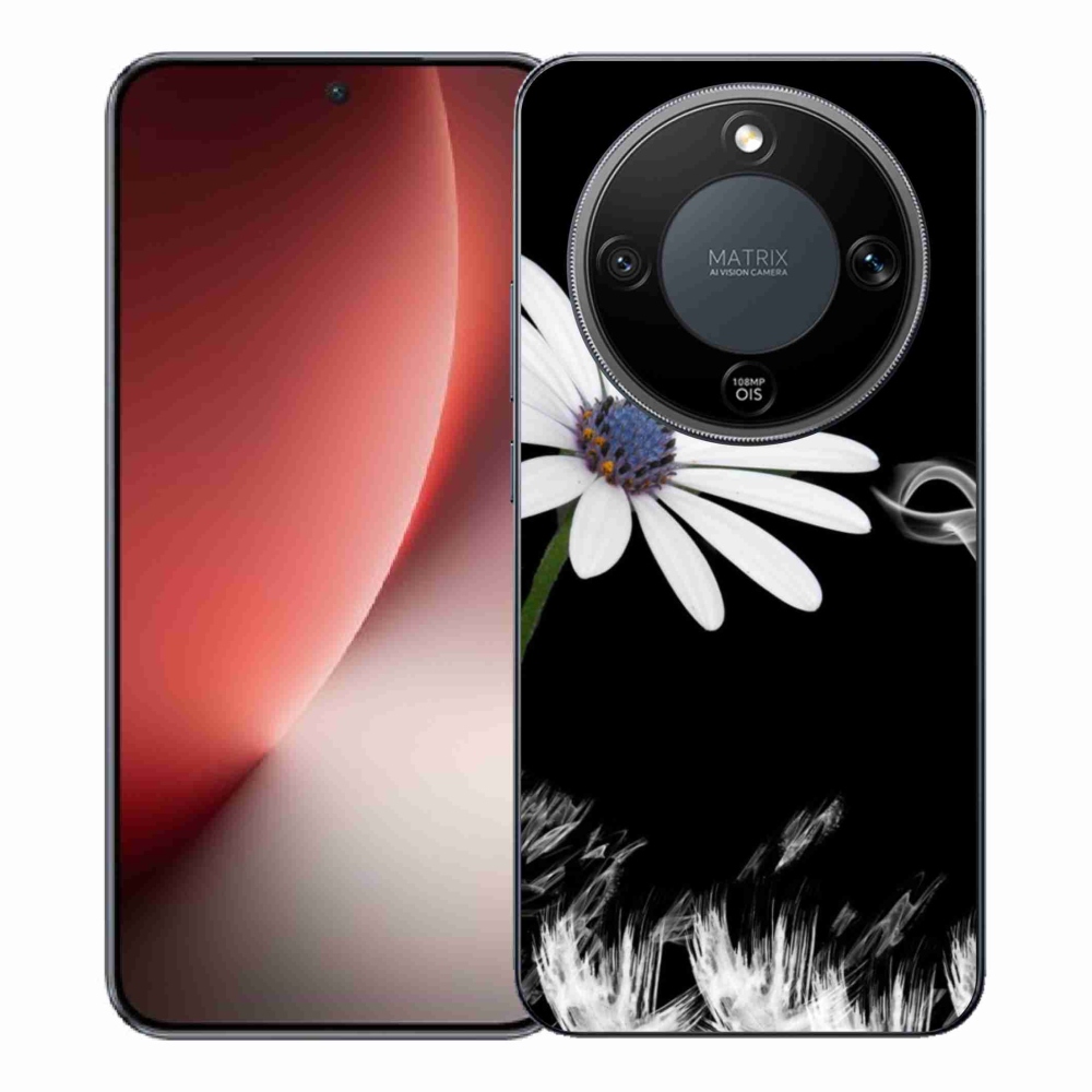 Gélový kryt mmCase na Honor Magic 8 Lite 5G - biela kvetina