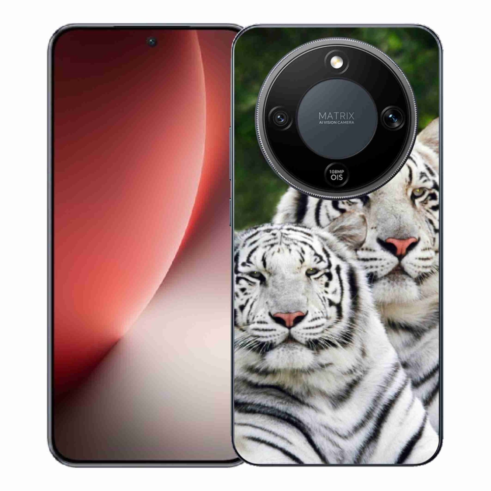 Gélový kryt mmCase na Honor Magic 8 Lite 5G - bieli tigre