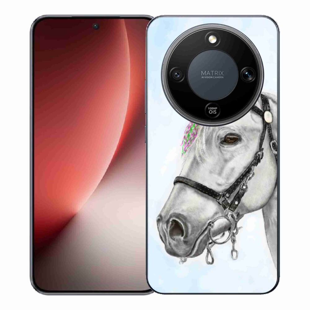 Gélový kryt mmCase na Honor Magic 8 Lite 5G - biely kôň 1