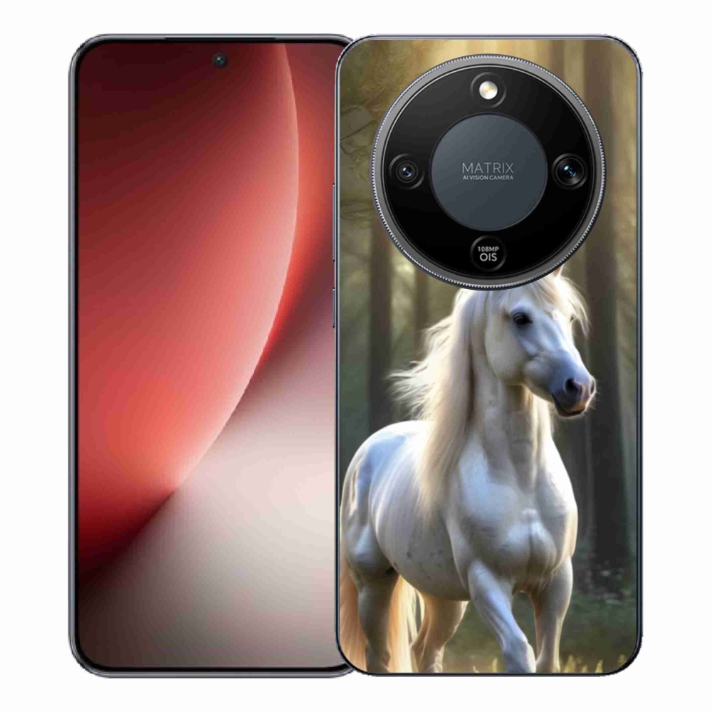 Gélový kryt mmCase na Honor Magic 8 Lite 5G - biely kôň 3