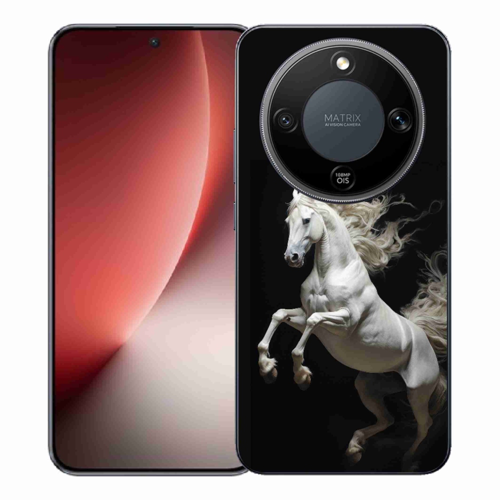 Gélový kryt mmCase na Honor Magic 8 Lite 5G - biely kôň 4