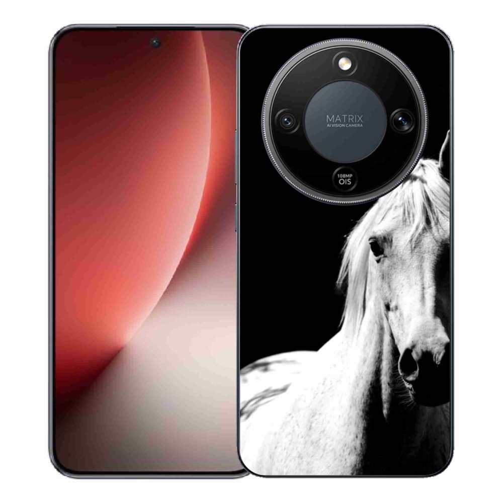 Gélový kryt mmCase na Honor Magic 8 Lite 5G - biely kôň 5