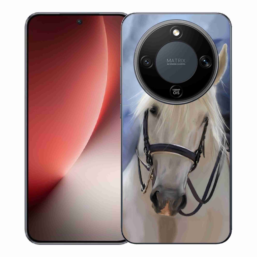 Gélový kryt mmCase na Honor Magic 8 Lite 5G - biely kôň