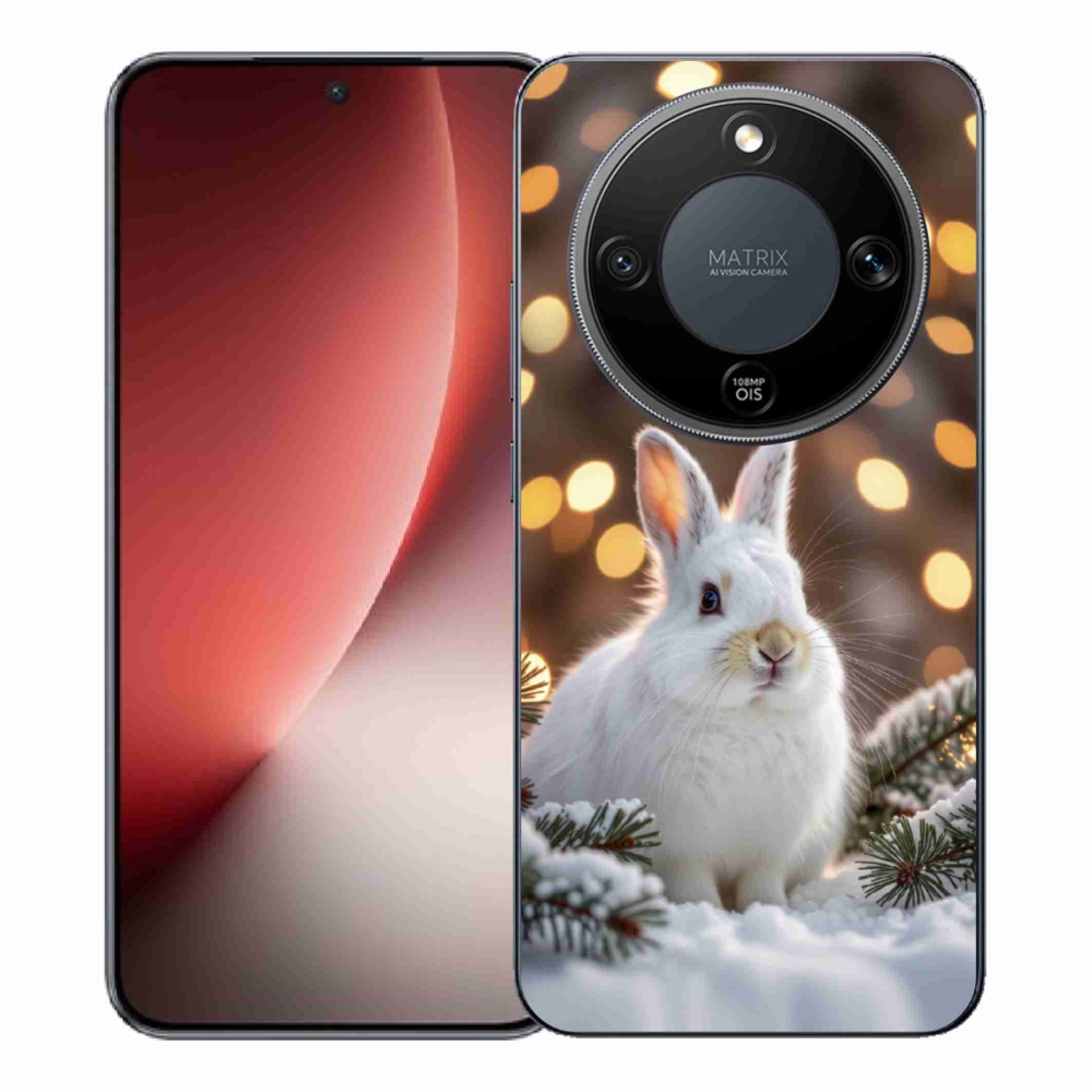 Gélový kryt mmCase na Honor Magic 8 Lite 5G - biely zajac