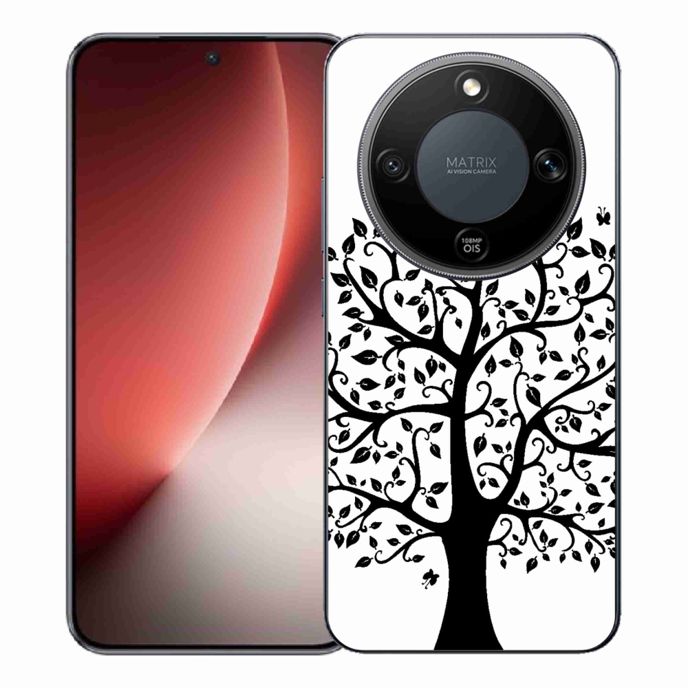 Gélový kryt mmCase na Honor Magic 8 Lite 5G - čiernobiely strom