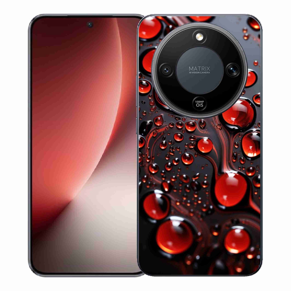 Gélový kryt mmCase na Honor Magic 8 Lite 5G - červené kvapky 2