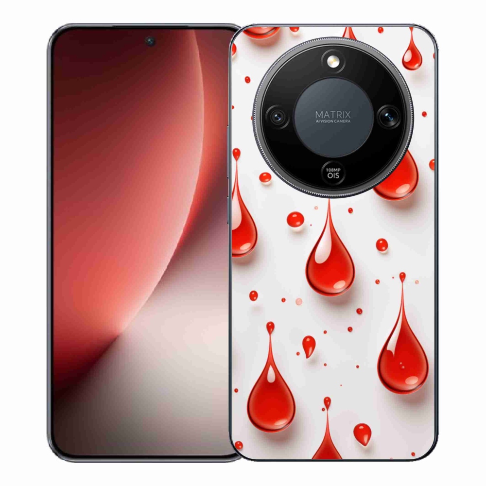 Gélový kryt mmCase na Honor Magic 8 Lite 5G - červené kvapky