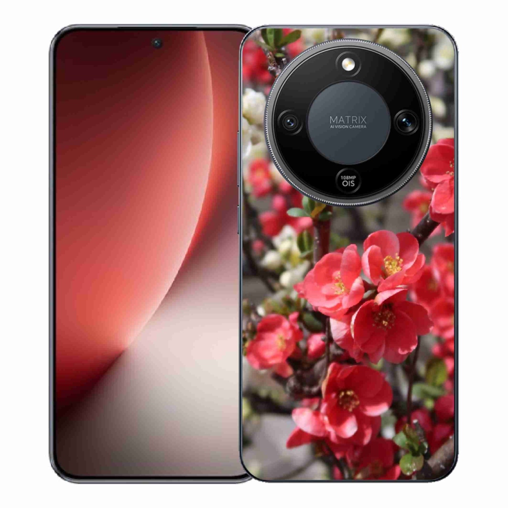 Gélový kryt mmCase na Honor Magic 8 Lite 5G - červené kvety