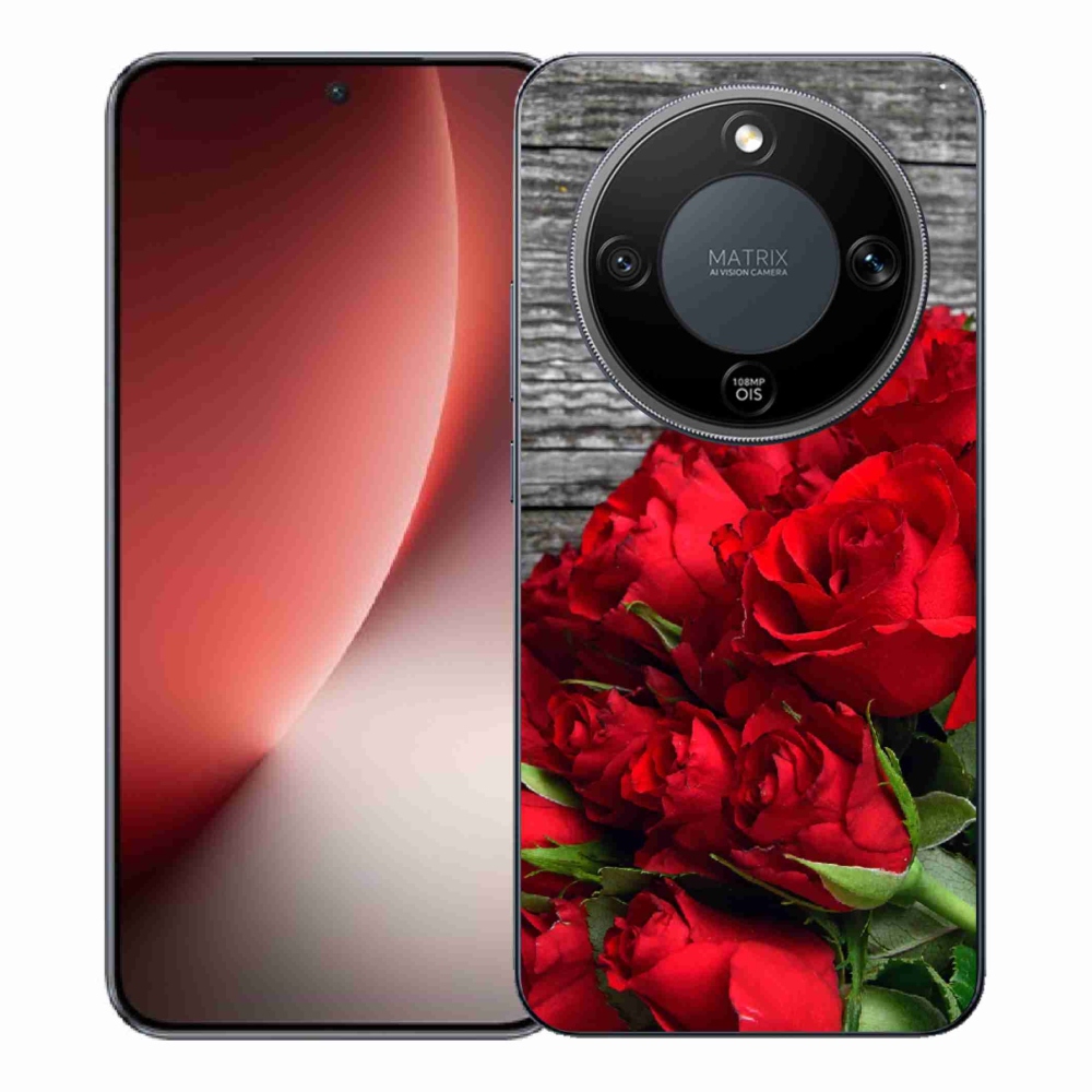 Gélový kryt mmCase na Honor Magic 8 Lite 5G - červené ruže