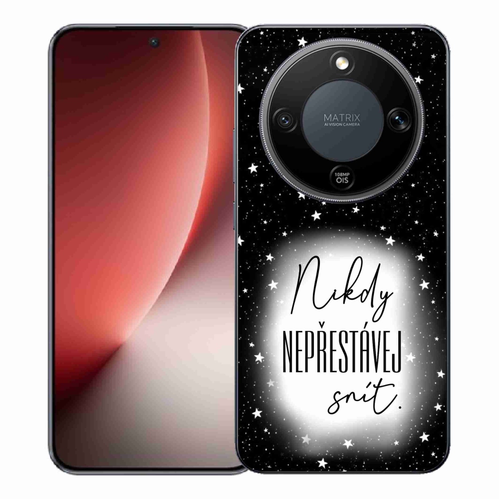 Gélový kryt mmCase na Honor Magic 8 Lite 5G - citát 1 bieločierne pozadie