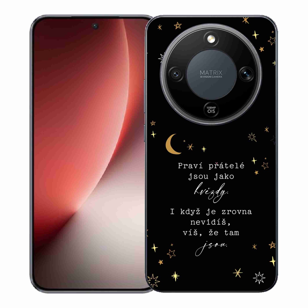 Gélový kryt mmCase na Honor Magic 8 Lite 5G - citát 6 čierne pozadie