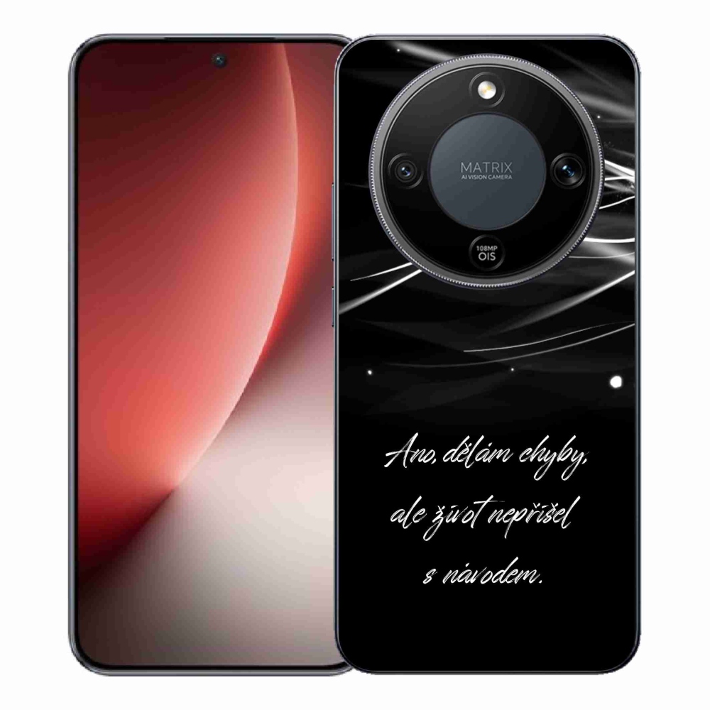 Gélový kryt mmCase na Honor Magic 8 Lite 5G - citát čierne pozadie