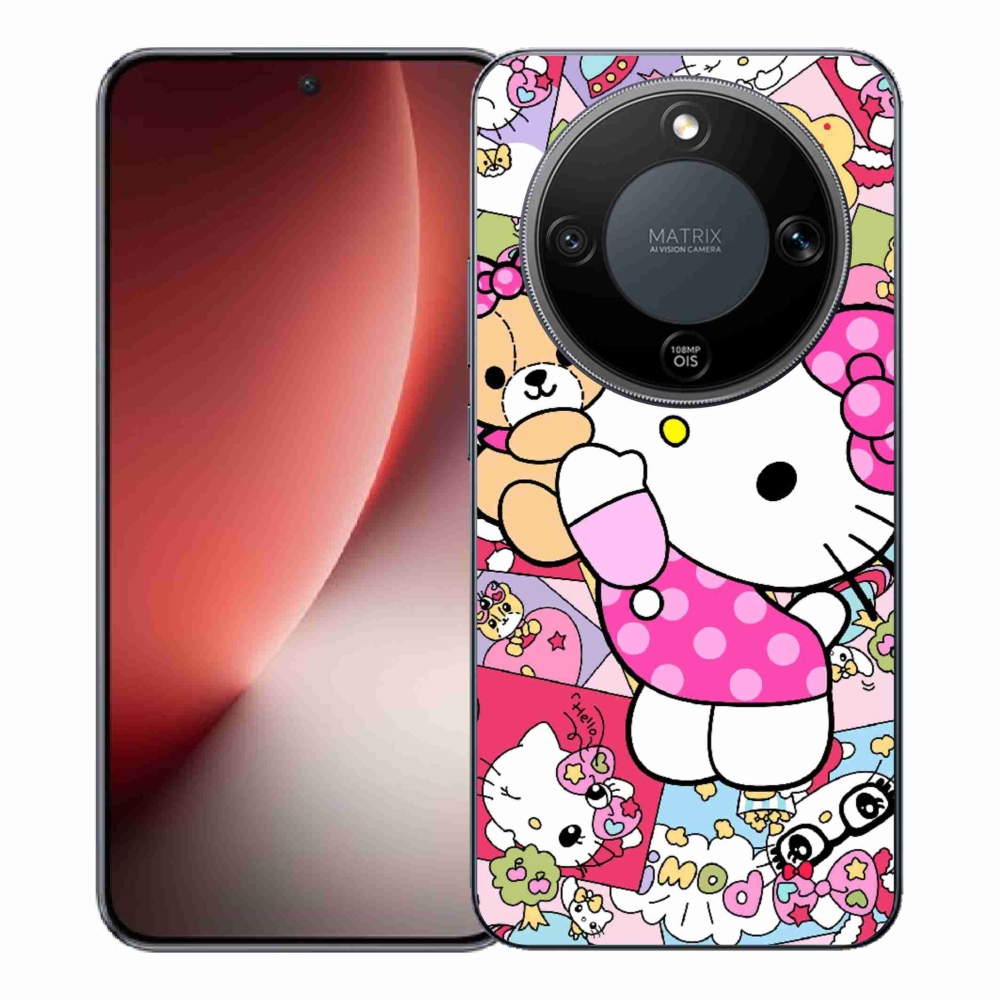 Gélový kryt mmCase na Honor Magic 8 Lite 5G - cute kitty