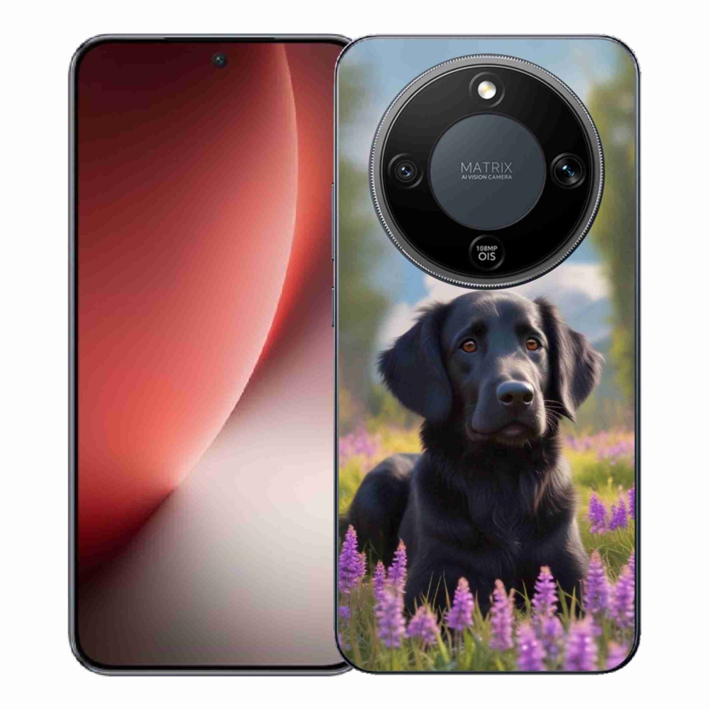 Gélový kryt mmCase na Honor Magic 8 Lite 5G - elegantný čierny retriever