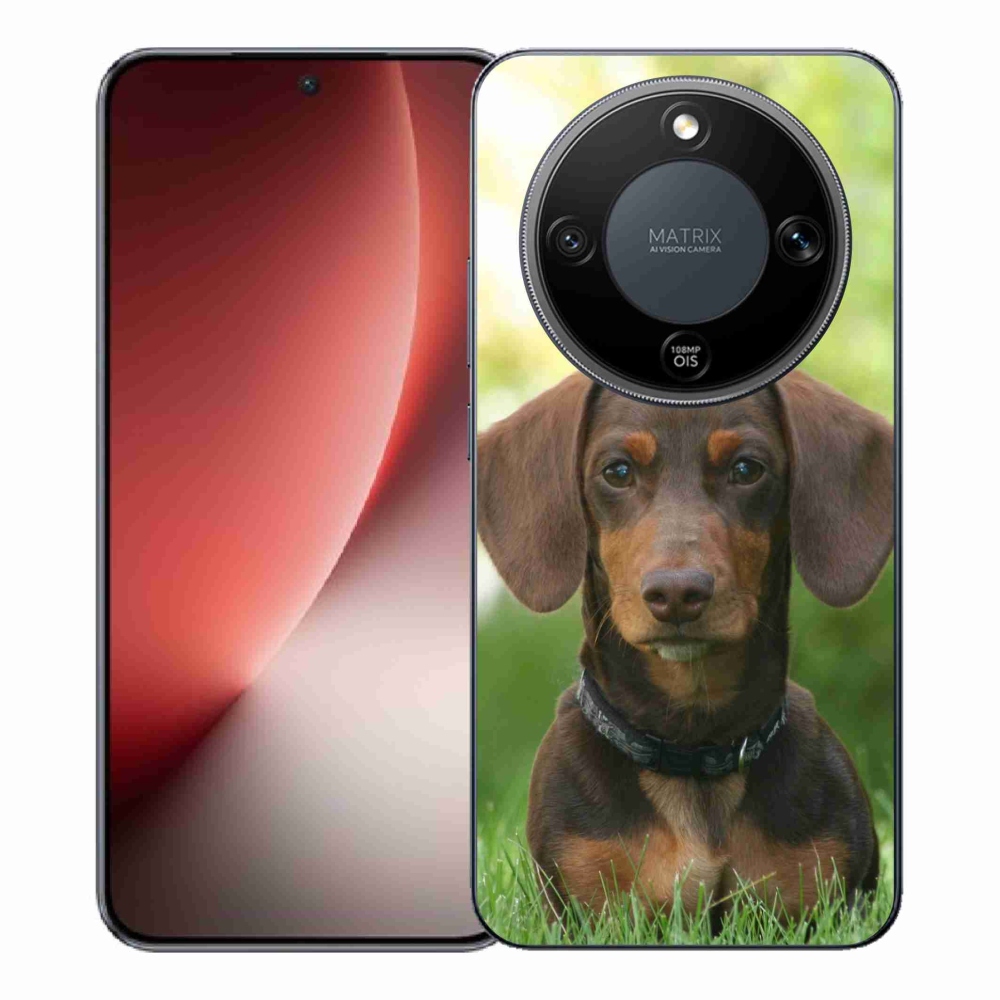 Gélový kryt mmCase na Honor Magic 8 Lite 5G - hnedý jazvečík