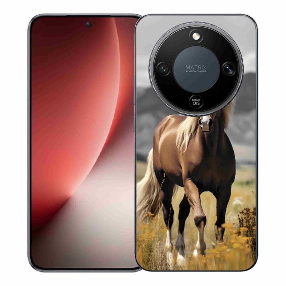 Gélový kryt mmCase na Honor Magic 8 Lite 5G - hnedý kôň 1