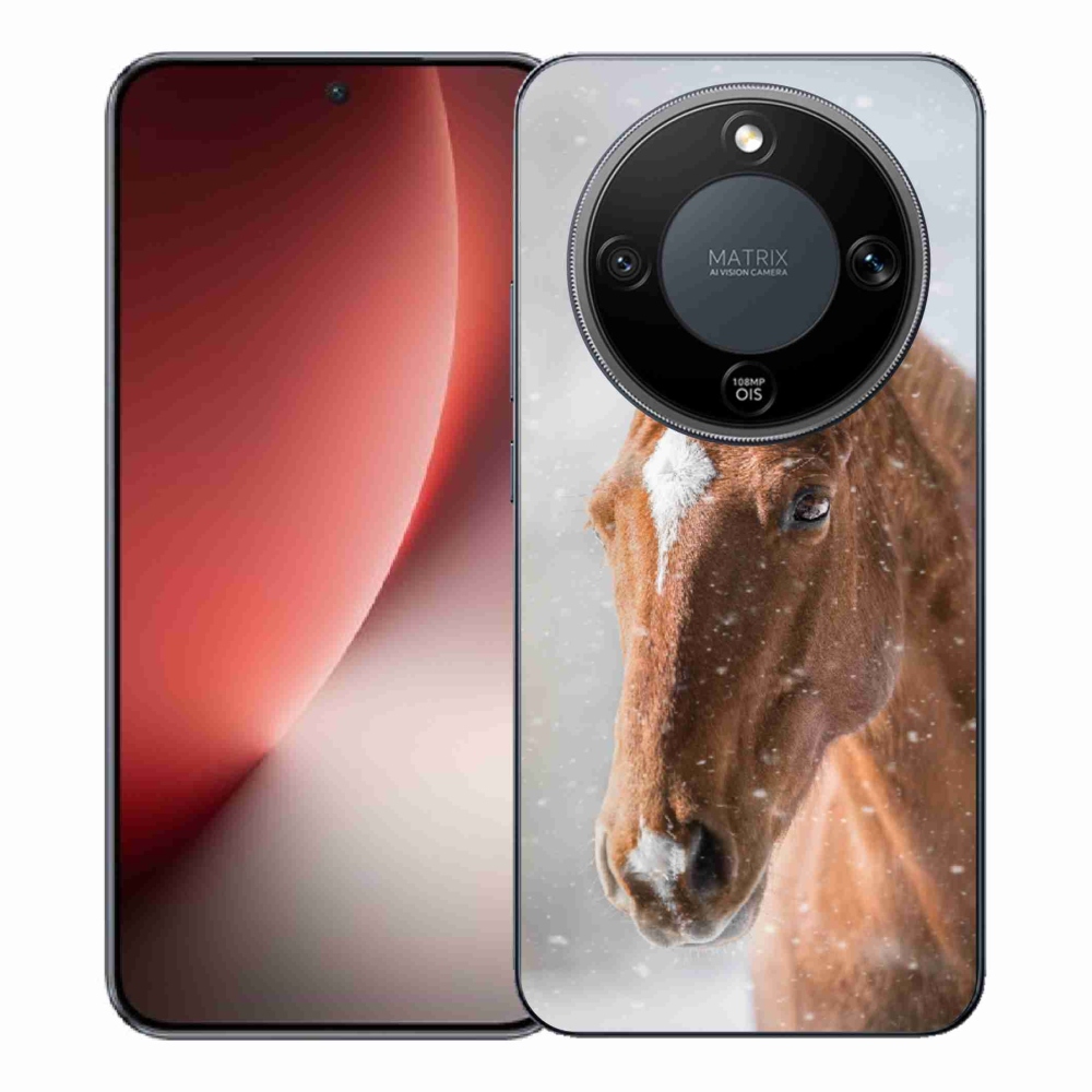 Gélový kryt mmCase na Honor Magic 8 Lite 5G - hnedý kôň 2