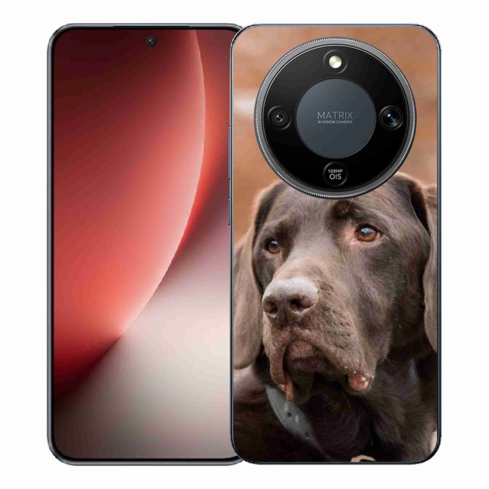 Gélový kryt mmCase na Honor Magic 8 Lite 5G - hnedý labrador