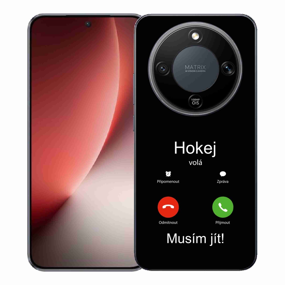 Gélový kryt mmCase na Honor Magic 8 Lite 5G - hokej volá čierne pozadie