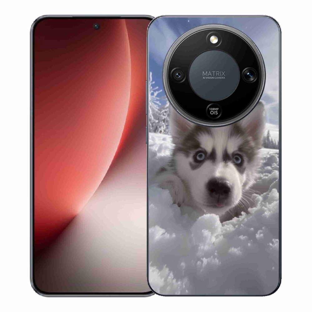 Gélový kryt mmCase na Honor Magic 8 Lite 5G - husky v snehu
