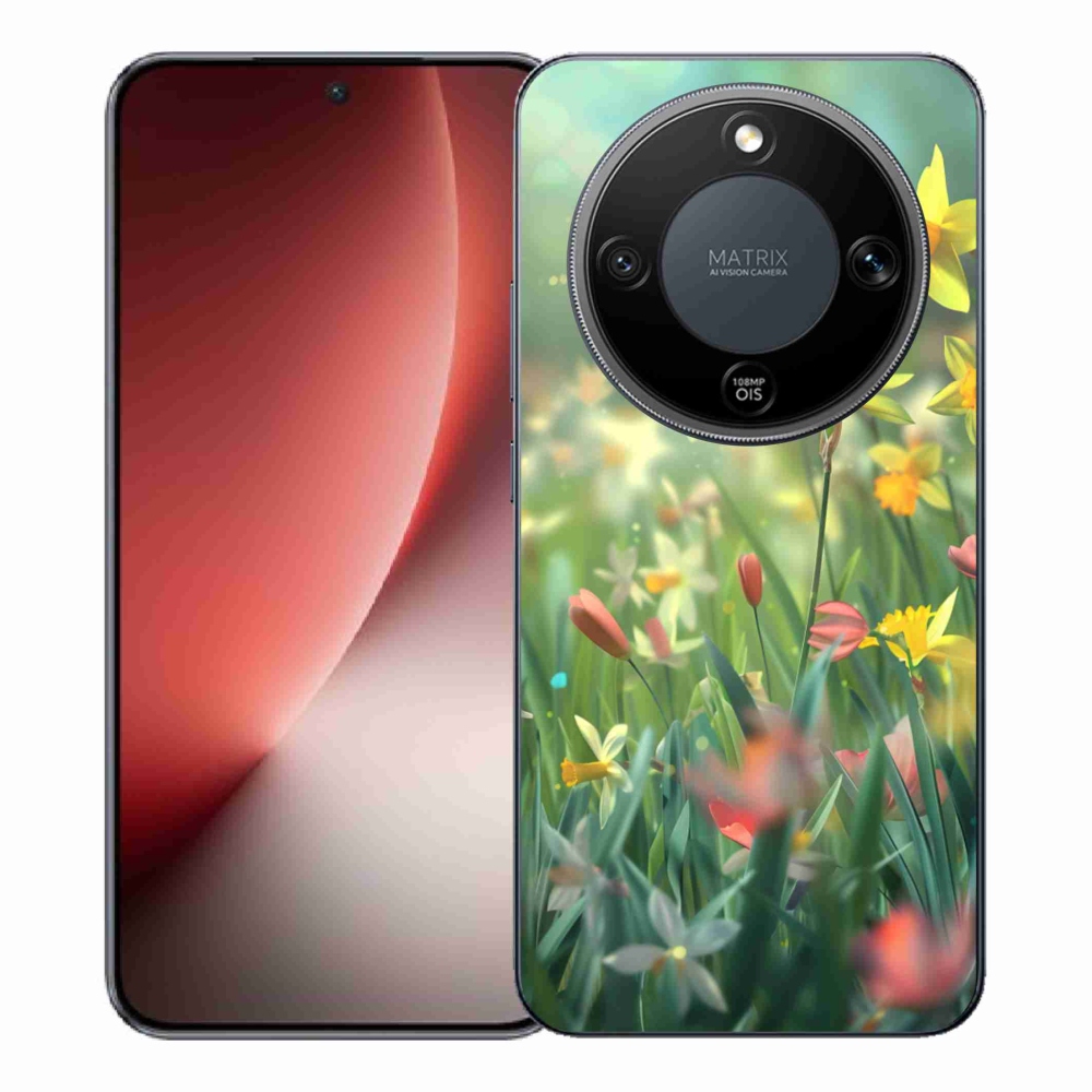 Gélový kryt mmCase na Honor Magic 8 Lite 5G - jarné kvety