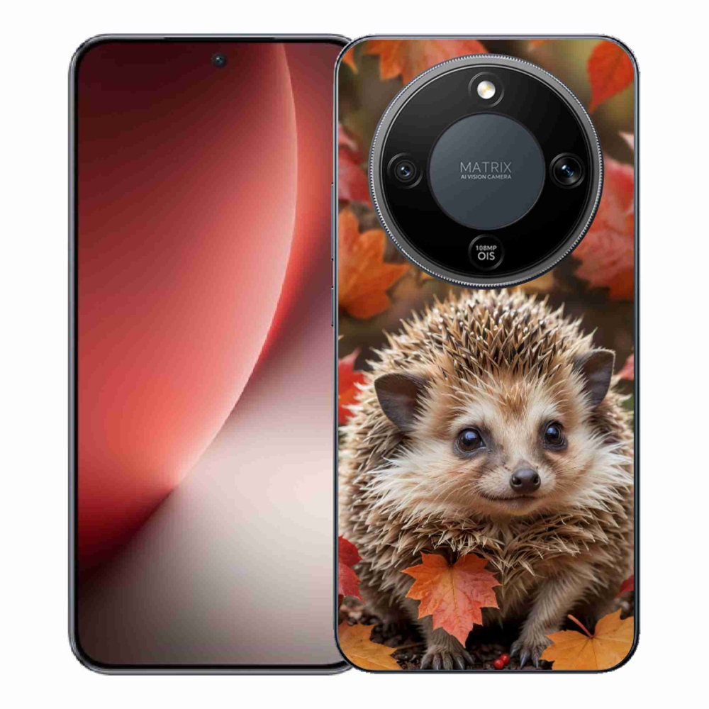 Gélový kryt mmCase na Honor Magic 8 Lite 5G - ježko v lístia