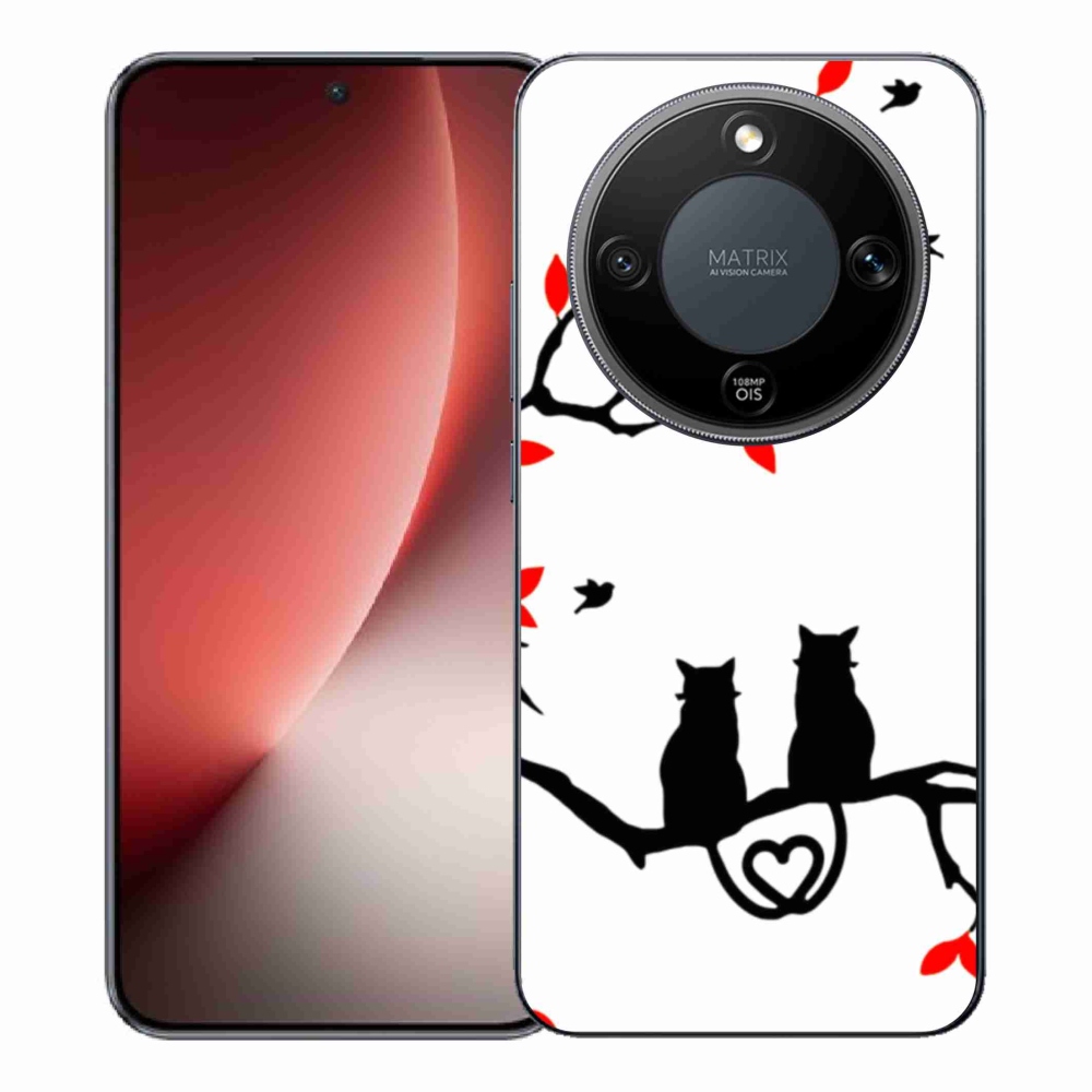 Gélový kryt mmCase na Honor Magic 8 Lite 5G - mačacia láska