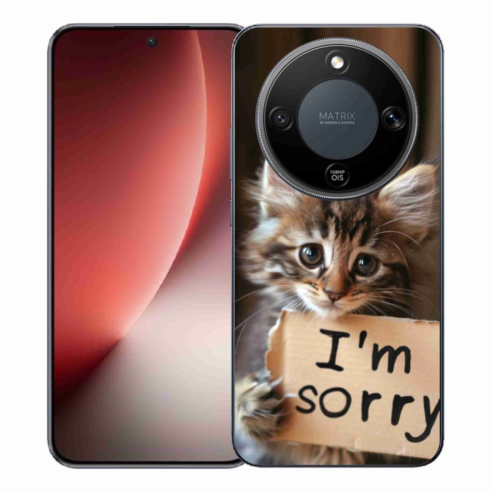 Gélový kryt mmCase na Honor Magic 8 Lite 5G - mačacie ospravedlnenie