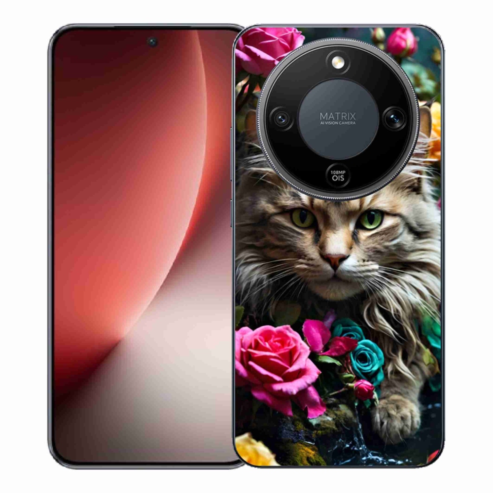 Gélový kryt mmCase na Honor Magic 8 Lite 5G - mačacie pohľad 2