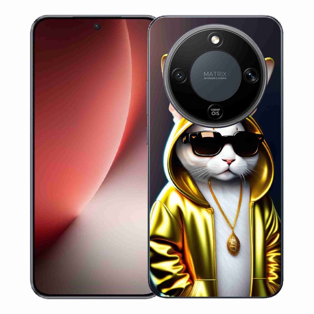 Gélový kryt mmCase na Honor Magic 8 Lite 5G - mačka boss