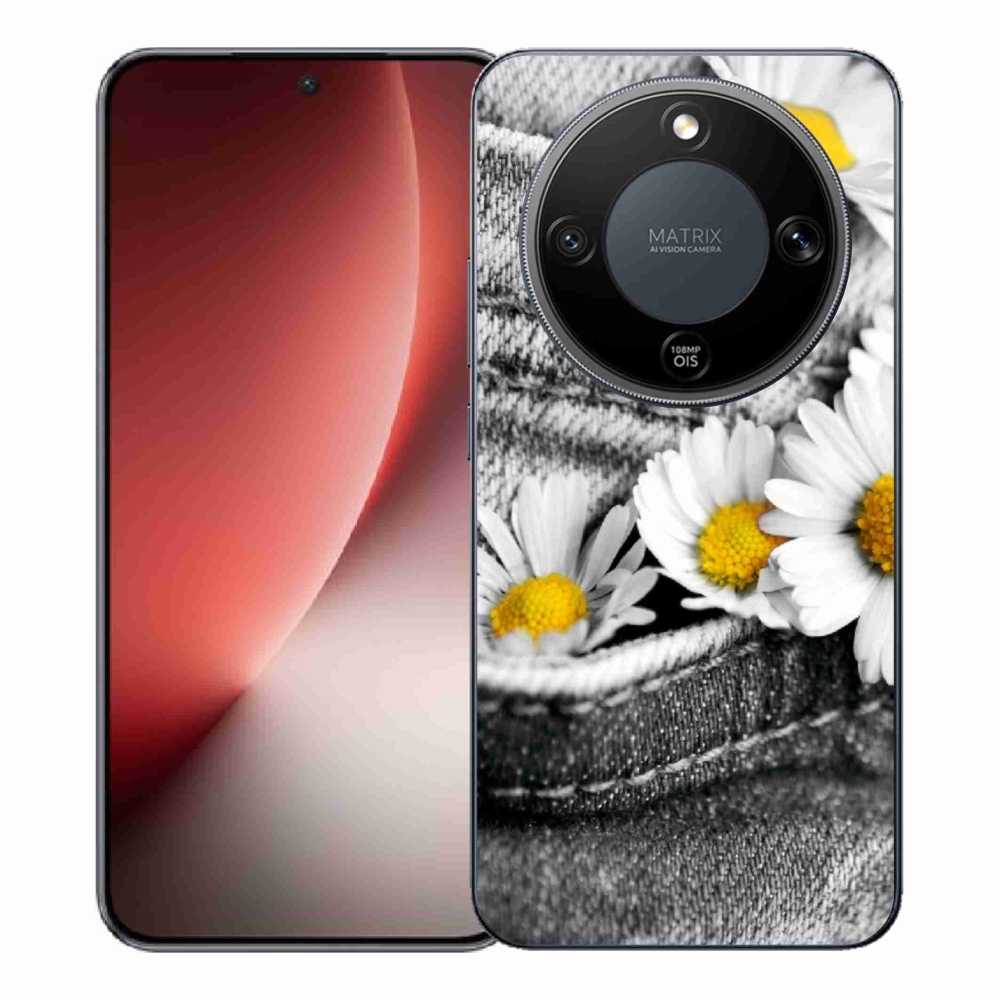 Gélový kryt mmCase na Honor Magic 8 Lite 5G - margaréty