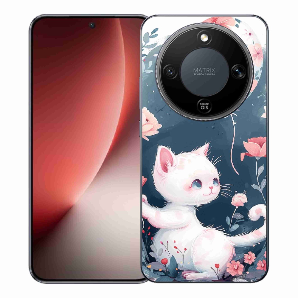 Gélový kryt mmCase na Honor Magic 8 Lite 5G - mačiatko s balónikom