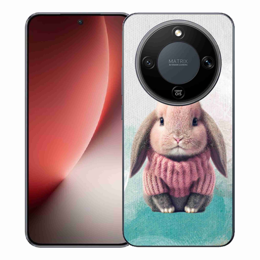 Gélový kryt mmCase na Honor Magic 8 Lite 5G - zajačik vo svetri