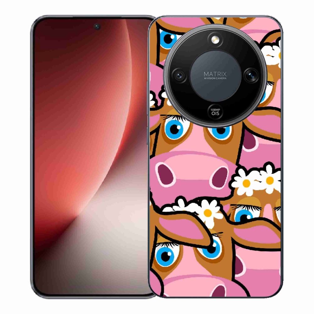 Gélový kryt mmCase na Honor Magic 8 Lite 5G - kreslené kravičky