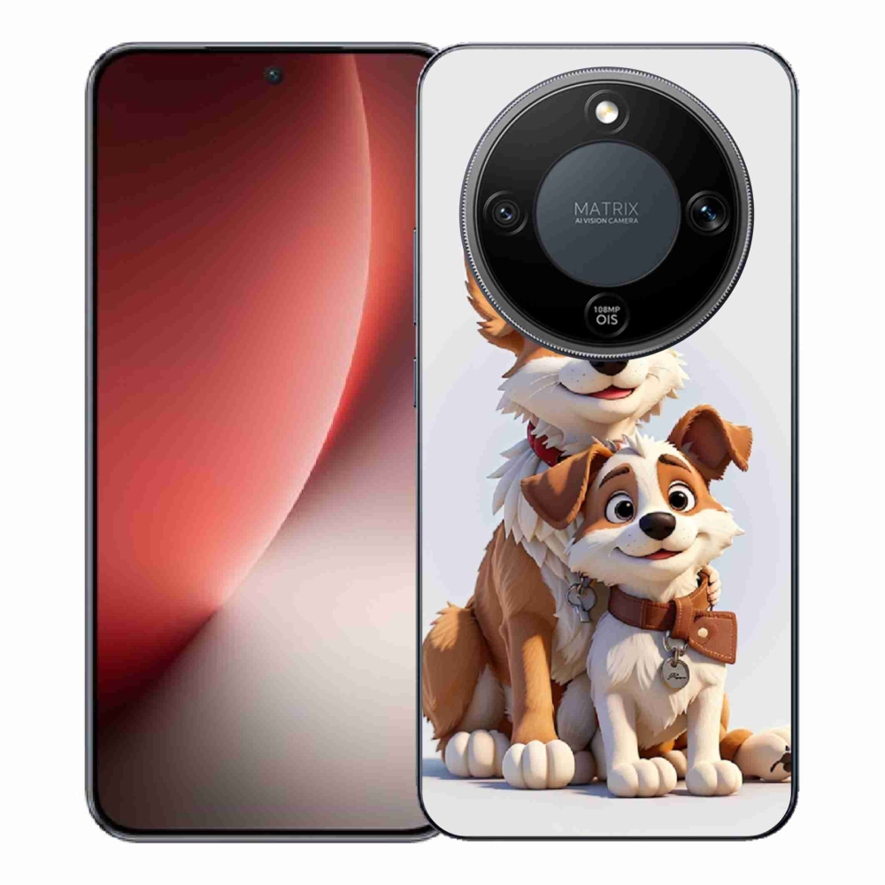 Gélový kryt mmCase na Honor Magic 8 Lite 5G - kreslenie psy