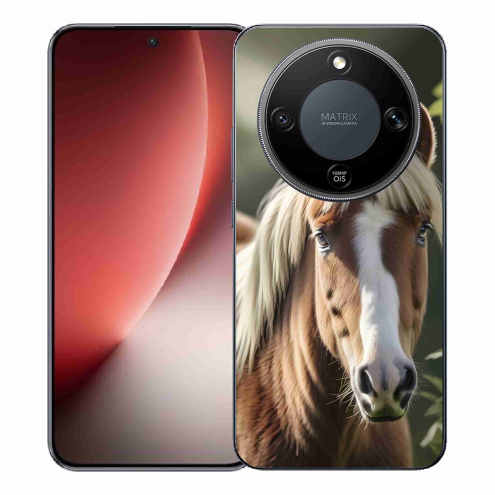 Gélový kryt mmCase na Honor Magic 8 Lite 5G - kôň so svetlou hrivou