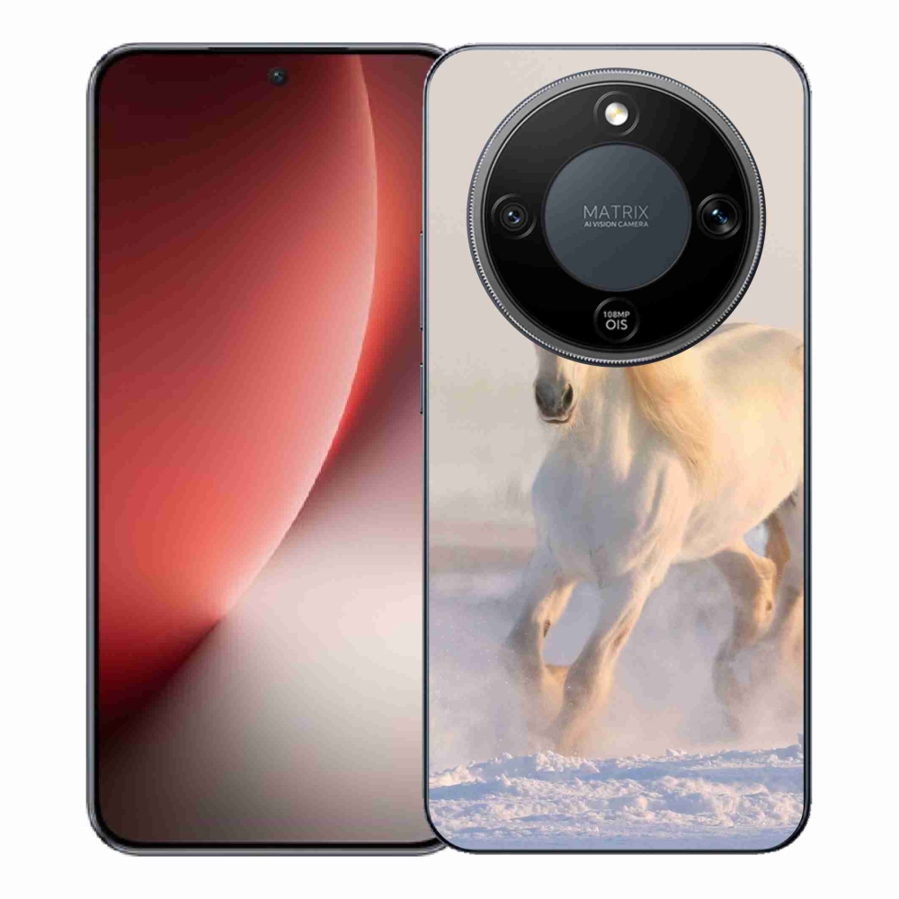 Gélový kryt mmCase na Honor Magic 8 Lite 5G - kôň v snehu